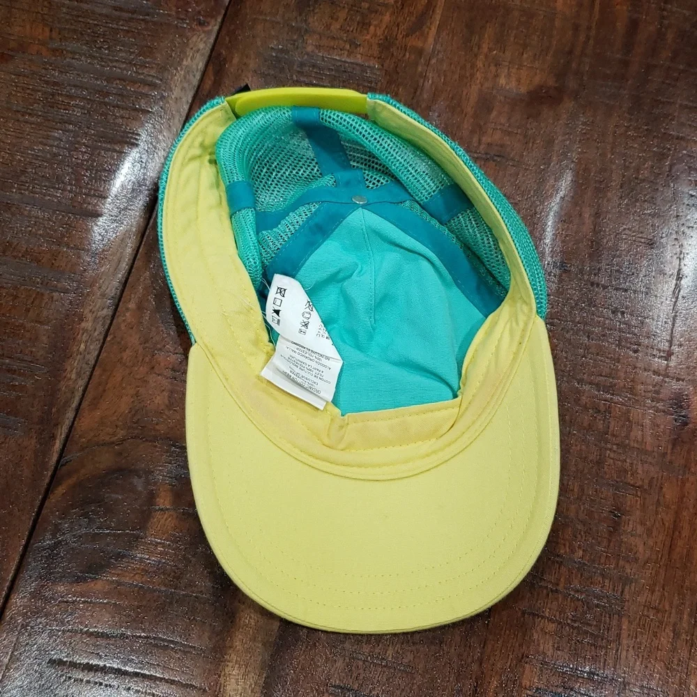 Patagonia Yellow and Teal Kids Mesh Baseball Cap